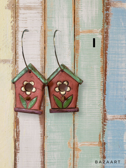 Polymer Clay | Birdhouse Earrings + Necklaces