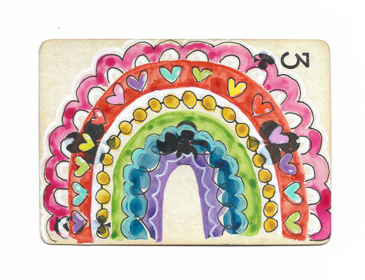 Fine Art Prints | Playing Card Paintings: Rainbow