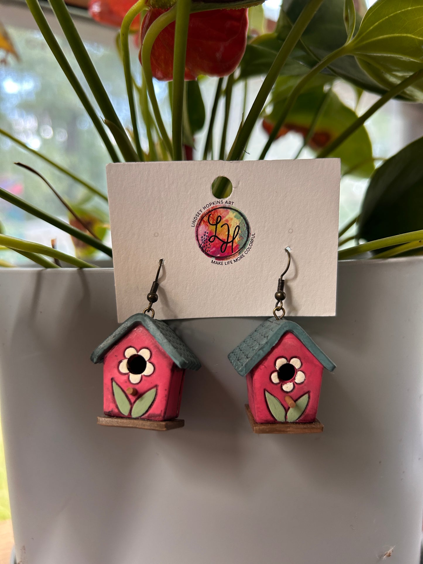 Polymer Clay | Birdhouse Earrings + Necklaces