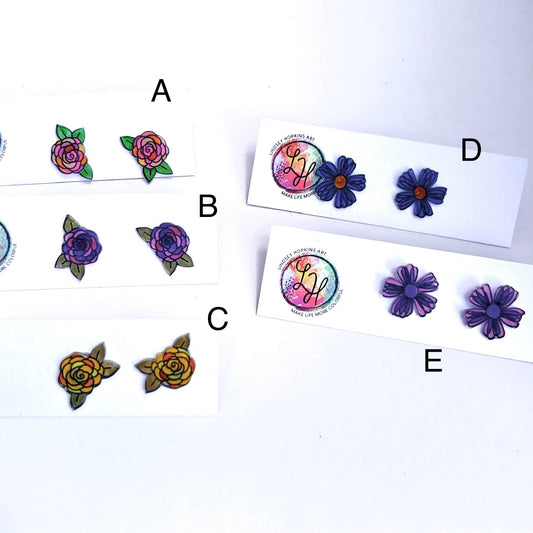 Shrinky Dink | Flower Studs