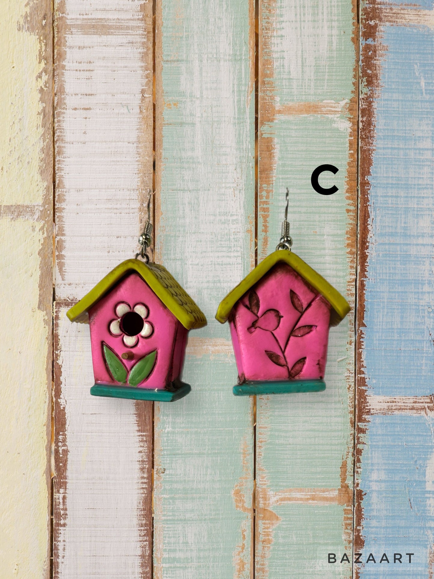 Polymer Clay | Birdhouse Earrings + Necklaces