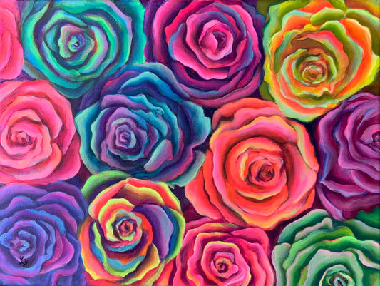 Fine Art Prints | Neon Roses