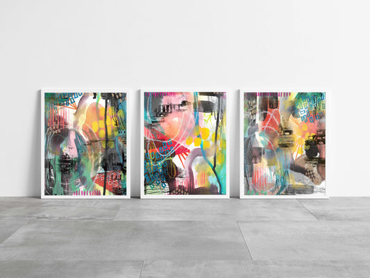 Abstract Triptych "18"