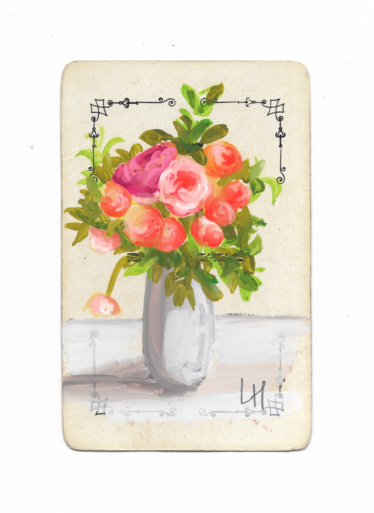 Playing Card Paintings | Flowers